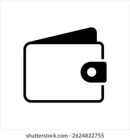 Vector black icon for wallet