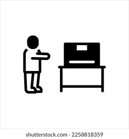 Icono negro del vector para la necesidad