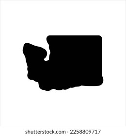 Vector black icon for washington