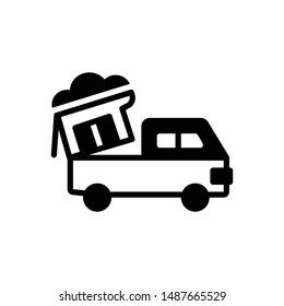 Vector black icon for waste