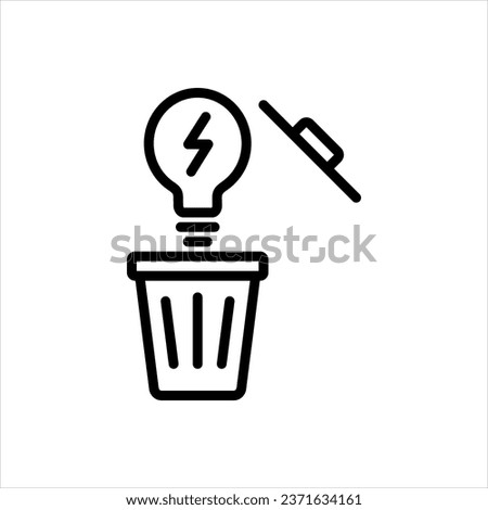 Vector black icon for waste energy