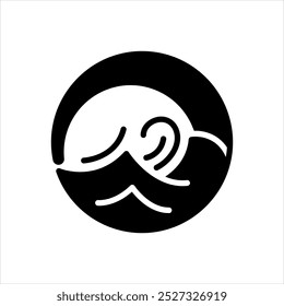 Vector black icon for water