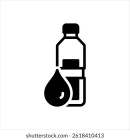 Vector black icon for water