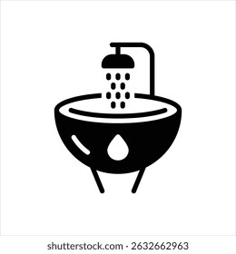 Schwarzes Vektorsymbol für Wasser