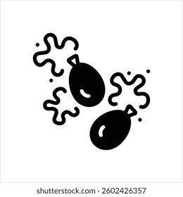 Vector black icon for water balloons