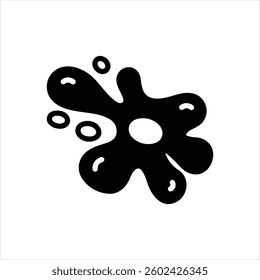 Vector black icon for water splash