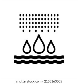 Vector black icon for waters