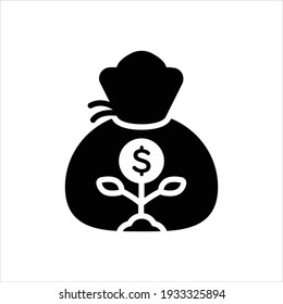 Vector black icon for wealth