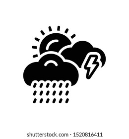 Vector black icon for weather