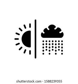 Vector black icon for weather