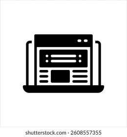 Vector black icon for web banner