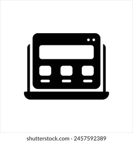 Vector black icon for webdesign