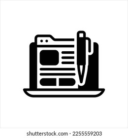 Vector black icon for weblogs