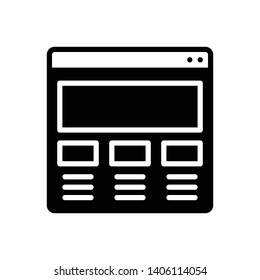 Vector black icon for website sketching
