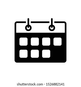 Vector black icon for week