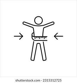 Vector black icon for weight loss