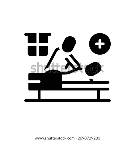 Vector black icon for wellness amenities