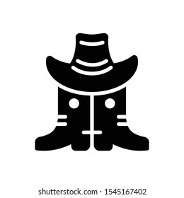Vector black icon for western