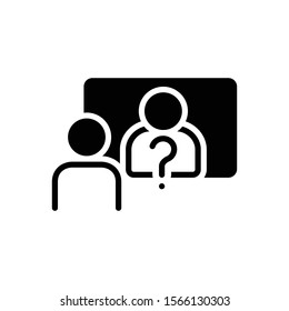 Vector black icon for who