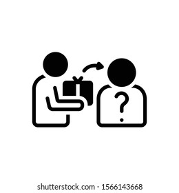 Vector black icon for whom