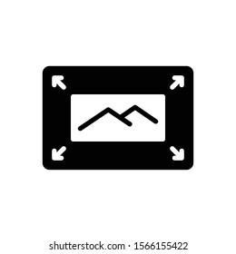 Vector black icon for wide