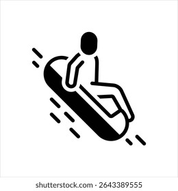 Vector black icon for winter sport