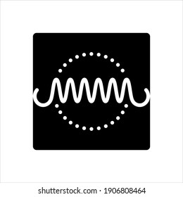 Vector black icon for wiring