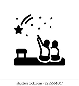Icono negro vector para deseos