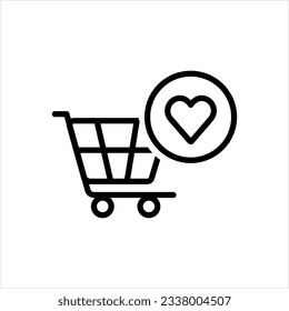 Icono negro vector para lista de deseos