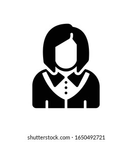 Vector black icon for woman