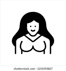 Vector black icon for women