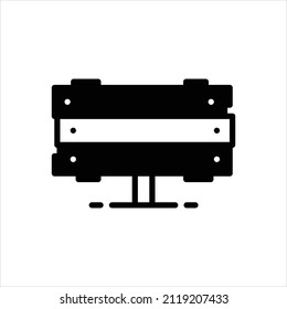 Vektorschwarze Symbol auf Holz