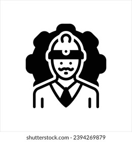 Vector black icon for worker