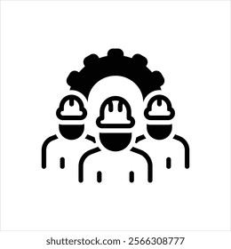 Vector black icon for worker