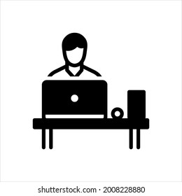 Icono negro vector para trabajos
