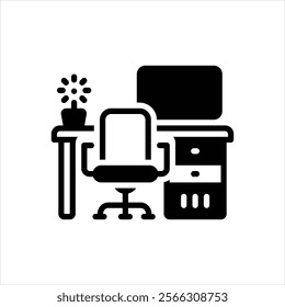 Vector black icon for workspace