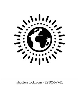 Icono negro vector para todo el mundo
