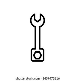 Vector black icon for wrench