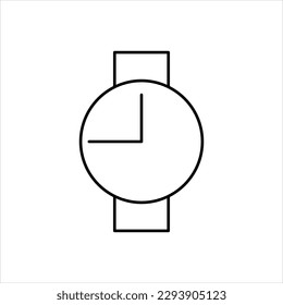 Vector black icon for wristwatch 