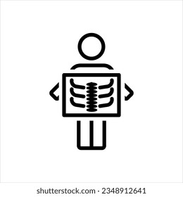 Vector black icon for x ray