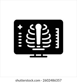Vector black icon for x ray