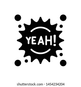 Vector black icon for yes
