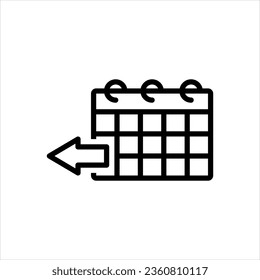 Icono negro vector para ayer