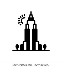 Vector black icon for york