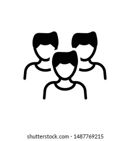 Vector black icon for youth