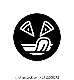 Icono negro vector para yummy