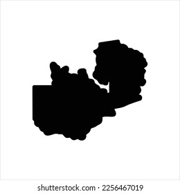 Vektorschwarze Ikone für Zambia