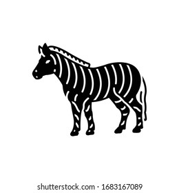 Vector black icon for zebra