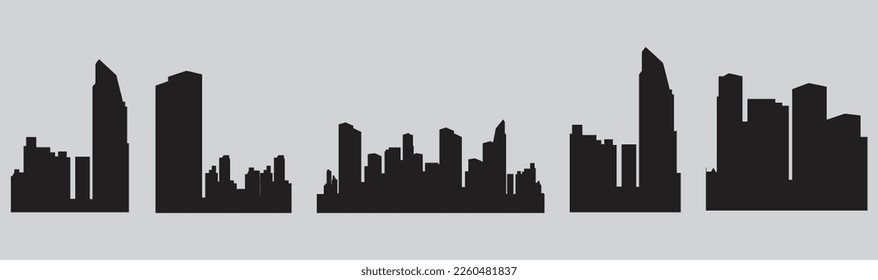 vector black illustration of Building icon on white
