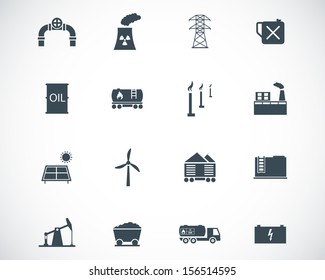 Vector black  industry icons set